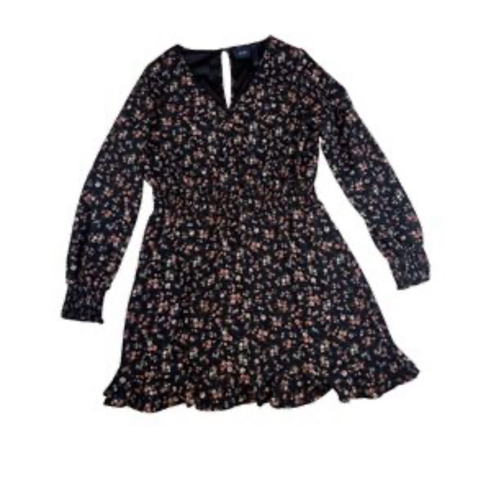 Daytrip Black Dress with Floral Accents
